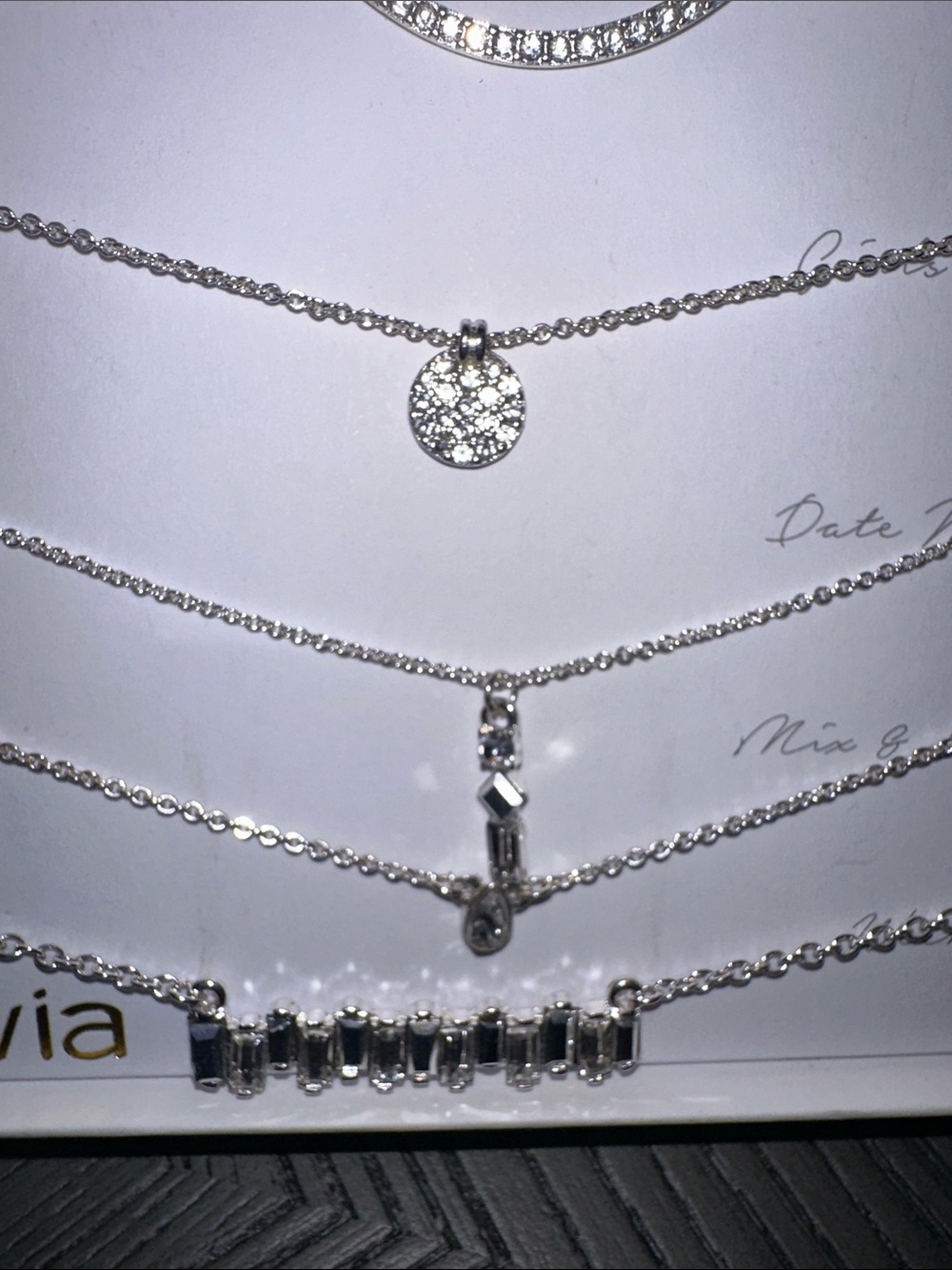 kevia Silver and Black Layered Necklace Set - Elegant 3-Piece Necklace